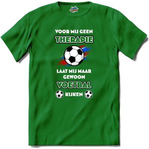 Oranje voetbal leeuw - WK en EK voetbal kampioenschap - koningsdag en Koninginnedag feest kleding - T-Shirt - Meisjes - Kelly Groen - Maat 12 jaar