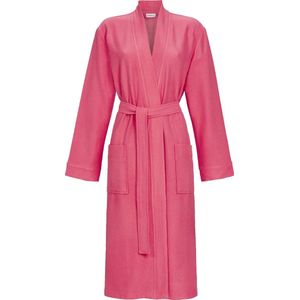 Flamingoroze uniseks badjas badstof - Roze - Maat - XXL