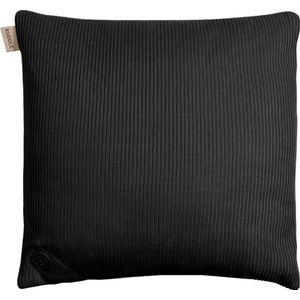 Kuddle Warmtekussen Oplaadbaar - Draadloos & Elektrisch - 45x45cm - Knitted 'Midnight Black' - Inclusief Powerbank