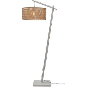 GOOD&MOJO Vloerlamp Java - Bamboe Wit/Naturel - 75x50x176cm - - Staande lamp voor Woonkamer - Slaapkamer