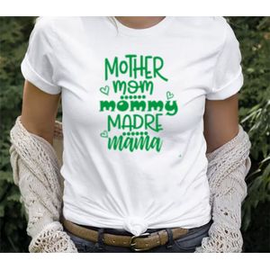 Tshirt - Mama - Moederdag - Groen - Unisex - Maat M