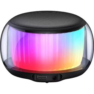 AnyPrice® Neon Speaker Zwart - Draadloze Bluetooth Mini Speakers - Flame Light - Kleine Luidspreker voor PC - LED RGB Verlichting - Inclusief USB-C Kabel -