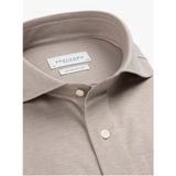 Profuomo Jersey shirt beige, Effen