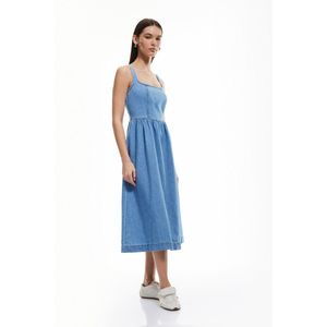 Denim Midi-lengte Jeanskleid
