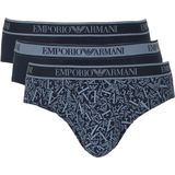 EMPORIO ARMANI Heren CORE Logoband 3-Pack Brief, Blauw, S, Blauw, S