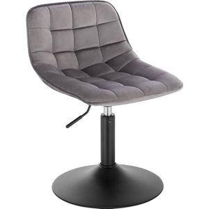 Rootz Velvet Metal Barkruk - Tegenkruk - Verstelbare stoel - Comfortabele zit - 360° draaibaar - Hoogte verstelbaar - 35 cm x 42,5 cm x 60,5-72 cm