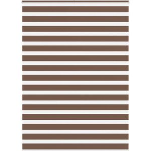 vidaXL - Zebra - rolgordijn - 155x200 - cm - stofbreedte - 150,9cm - polyester - bruin