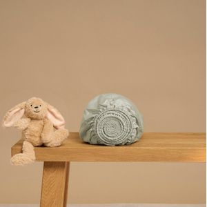 Coco & Cici Coco & Cici Kind - TENCEL Hoeslaken Sateen Grijs Groen 60x120x15 60x120x15