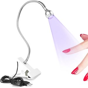 Mini LED Nagellamp 3W - Draagbare U V Lamp met Rotatieclip voor Nagelkunst