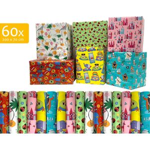 Kadopapier - Inpakpapier - Cadeaupapier 200 x 70 cm ""Kids"" - 60 rollen