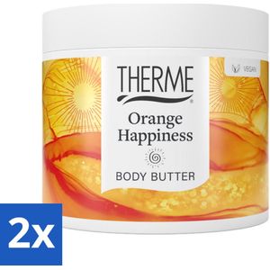 2 x Therme - Orange Happiness - Bodybutter - Hydraterend - Verzorgend - 225gr - Bodybutter - Hydratatie - Verzorging - Sinaasappel - Aromatisch Hout