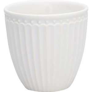 GreenGate Espressokopje (mini latte cup) Alice wit 125 ml - Ø 7 cm - Espresso kopje porselein