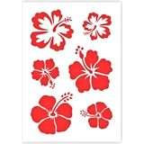 QBIX Aloha Bloemen Sjabloon A5 Formaat Kunststof - Uitsnede 12cm breed