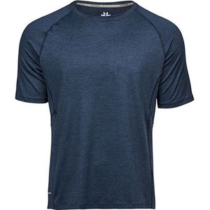 Men´s CoolDry Sportshirt met korte mouwen Navy Melange - XL