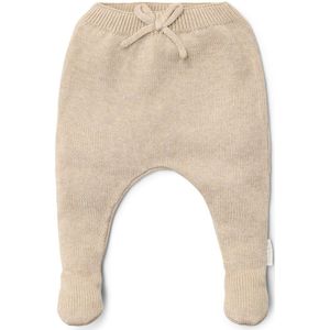 Gebreide Broek - Soft Beige Melee - Ribbroek