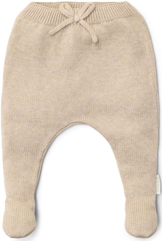 Gebreide Broek - Soft Beige Melee - Ribbroek