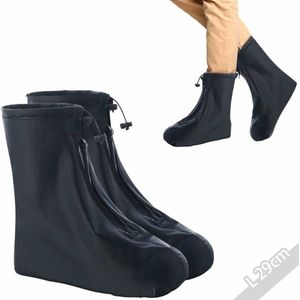 Waterdichte overschoenen - regen waterdichte overschoenen - herbruikbare antislip overschoenen 29cm(L)39-40 - Zwart - Waterdicht - Antislip - Herbruikbare Schoenen Overtrekken