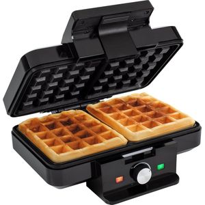 Tristar Wafelijzer WF-1165 - Wafelmaker met regelbare thermostaat en antiaanbaklaag - 2 wafels - Zwart