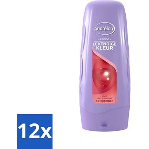 Andrélon - Levendige Kleur - Conditioner - Kleurbehoud & Glans - 300 ml - Voordeelverpakking - 12 stuks