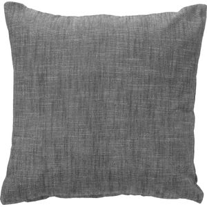 Dutch Decor NATURA - Kussenhoes 45x45 cm - 100% biologisch katoen - Charcoal Gray - antraciet - met rits