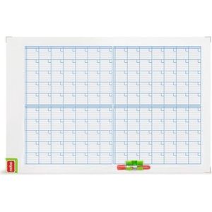 Nobo Performance Planbord - Maandplanner - 72.5 x 5.3 x 104.5 cm - Wit