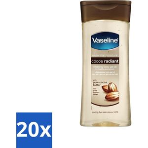 20 x Vaseline - Cocoa Radiant - Oil Gel - Intens Voedend - 200 ml - Stralende Huid - Hydratatie - Snel Intrekkende Gel