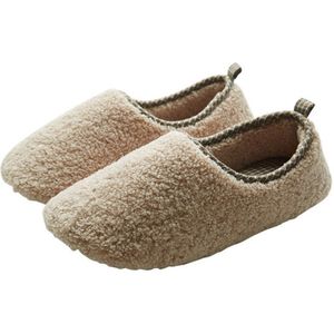 Katoenen pantoffels - SS - Maat 35-37 - Schoenlengte 23,5 cm - Herfst- en winterpantoffels - Warme pantoffels - Comfortabele pantoffels - Huisschoenen met zachte, warme voering - Antislip, lichtgewicht en ademend