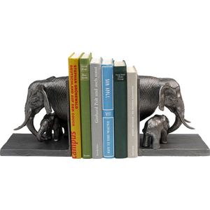 Karé Design - Boekensteun - Beeld Olifant Familie - set van 2