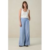 Sissy-Boy - High Waist Wide Leg Broek - Blauw Gestreept