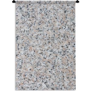 Wandkleed - Wanddoek - Graniet - Structuren - Design - Steen - 90x135 cm - Wandtapijt