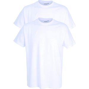 Gotzburg heren T-shirts regular fit O-hals (2-pack) - wit - Maat: 4XL