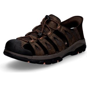 Skechers - Tresmen - Sandalen - Choco - Synthetisch - Klittenbandsluiting