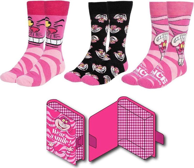 Sokken - Cheshire Cat - Meerkleurig - Katoen/Polyamide/Elastaan