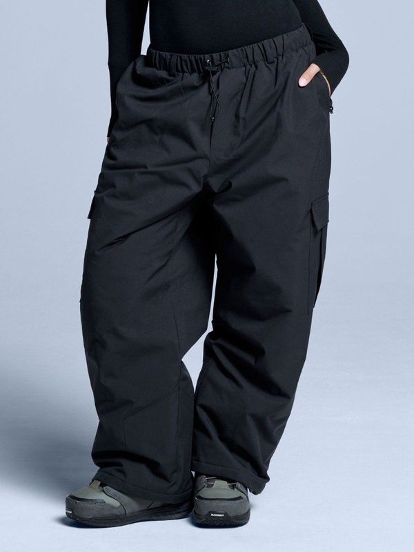 Poederbaas Skibroek - Unisex - Park - Zwart - Maat L