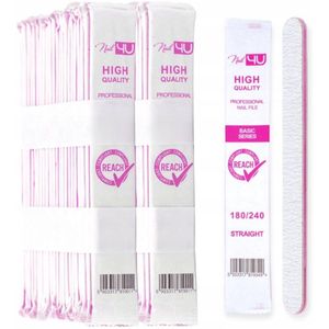 Nail4U Basic Nagelvijlen Recht 180/240 - 50 stuks