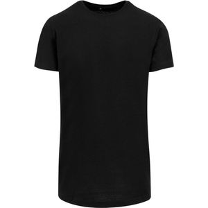 Build Your Brand - Shaped Long Tee - T-shirt - Zwart