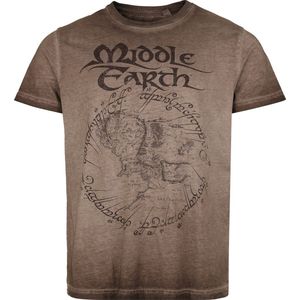 The Lord Of The Rings Middle Earth Heren T-shirt - lichtbruin - S