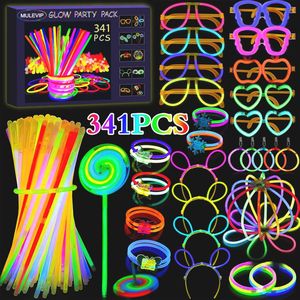 341-Delige Glowsticks Party Set - Neon Lichtgevende Armbanden En Lichtspeelgoed Voor Kinderen - Perfect Voor Bruiloften En Feestdecoratie