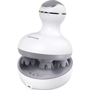 Elektrische hoofdhuidmassage met 8 massagekoppen voor stimulatie van haargroei en ontspanning