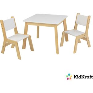 KidKraft Moderne set met tafel en 2 stoelen - wit
