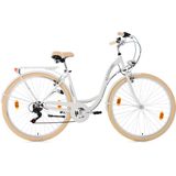 Ks Cycling Fiets Damesfiets Stadsfiets 6-versnellingen Balloon 28 inch wit - 48 cm