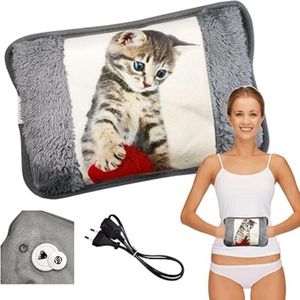 Equivera Elektrische Kruik - Elektrische Kruik - Warmtekussen - Buikverwarmer - Kruik voor in Bed- Warmwaterkruik