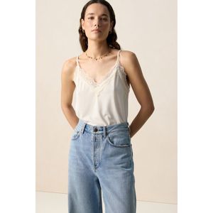 Sissy-Boy - Singlet - Wit - Spaghetti Bandjes - V-hals