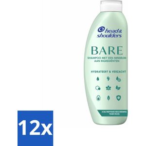 Head & Shoulders - Anti-Roos Shampoo - Bare - Hydrateert & Verzacht - 400 ml - Voordeelverpakking - 12 stuks