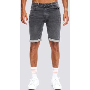 Smith & Solo korte spijkerbroek heren - broek jeans short - broeken shorts - Grijs - 34
