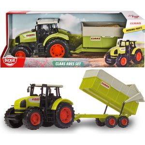 Dickie Toys Claas -  Tractor & Aanhangwagen - 57 cm - Speelgoedvoertuig