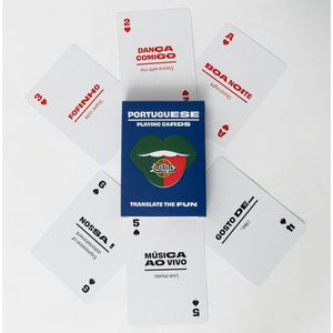 Lingo- Portugese speelkaarten- playingcards- talen leren- Portuguese - jong en oud- Portugese woordenschat- woordenschat- Leer Portugese woordenschat op een leuke en gemakkelijke manier- 52 essentiële vertalingen- Leren- reizen- spelen