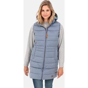 camel active Gewatteerd vest met afneembare capuchon - Maat womenswear-42 - Licht Blauw