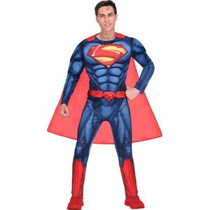 Superman Kostuum Heren - Classic Superman - Verkleedkleren Mannen - Maat L