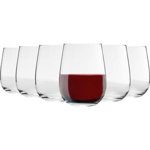 servies 6 stuks Corto Stemless wijnglazen set - Moderne stijl glas drinken glazen rode, witte wijn - 475ml